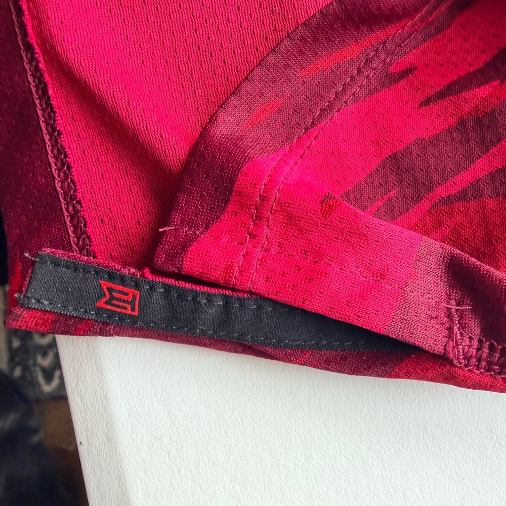 RARE Nike Mens Tiger Woods Dri-FIT Blade Collar Red Camo‎ Golf Polo Red Size L - Picture 6 of 8